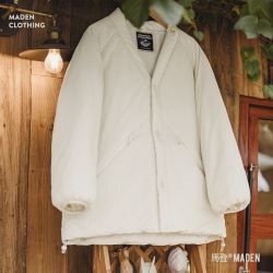 马登 女士复古V领保暖棉服冬季外套