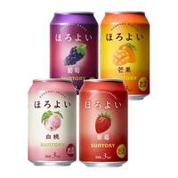 HOROYOI 和乐怡 鸡尾酒组合装 3口味 350ml*6罐 （白桃味350mI*2罐+乳饮料味350ml*2罐+葡萄味350m*2罐 ）