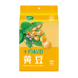 十月稻田 东北黄豆1kg粗粮杂粮可打豆浆大豆可生豆芽2斤真空包装