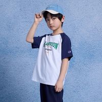 Champion 冠军儿童凉感插肩短袖T恤夏季舒适透气重磅索罗娜