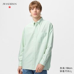 优衣库 牛津纺宽松衬衫/长袖优衣库男装女装合作款/衬衣484244
