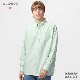 优衣库 牛津纺宽松衬衫/长袖优衣库男装女装合作款/衬衣484244