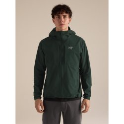 ARC'TERYX 自营欧洲直邮Arcteryx始祖鸟 Gamma男士深墨绿轻薄连帽软壳夹克