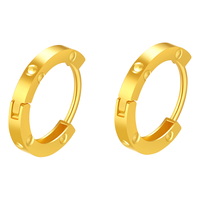 老庙黄金 MKE1016 几何18K黄金耳环
