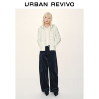 URBAN REVIVO UYL160009 连帽绗缝拉链 女士羽绒服