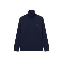 LACOSTE 法国鳄鱼男装春秋时尚百搭纯色简约纯棉上衣高领长袖T恤男士休闲