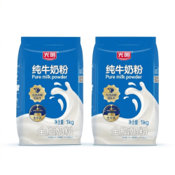 光明 全脂纯牛奶粉1kg*2袋装 成人中老年奶粉  27年6月到期