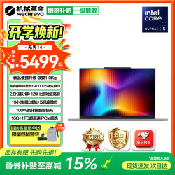 机械革命 无界14 Ultra长续航版 16G 1TB固态 灰 高密度大电池长效续航 14英寸高色域全面屏