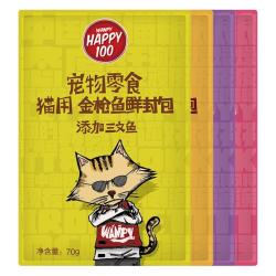 顽皮 Happy100系列 猫零食 鸡肉三文鱼 鲜封包