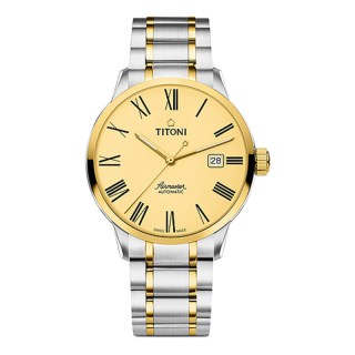 TITONI 空中霸王系列 男士自动机械表 83733 S-673 40mm