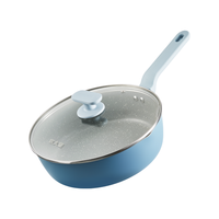 COOKER KING 炊大皇 JG26DCLH 深煎锅(26cm、有涂层、不粘、铝合金、蓝灰色、带盖)