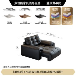 FA SA DI HOUSEHOLD 政府补贴法莎蒂拉点软包零靠墙电动功能沙发简约客厅头层牛皮沙发
