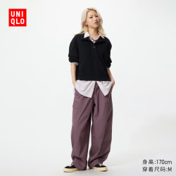优衣库 休闲长裤/常规款女装男装/休闲裤裤子486982 79 深紫色 2XL