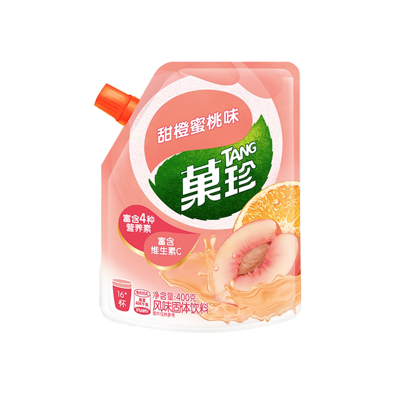 TANG 菓珍 风味固体饮料 甜橙蜜桃味 400g