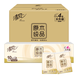 清风 原木纯品系列手帕纸 3层8张 90包