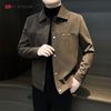 麂皮男士外套春秋2025帅气高级皮衣潮牌痞帅修身机车皮夹克