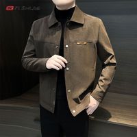 麂皮男士外套春秋2025帅气高级皮衣潮牌痞帅修身机车皮夹克