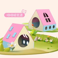 创意毛毡猫窝四季通用封闭式安全感猫咪房子高颜值超大宠物猫别墅