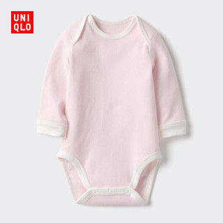 优衣库 婴幼儿包臀衣/长袖1件装宝宝连体衣488861 11 粉红色 90cm