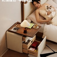 阑珊阁 暗格床头柜家用卧室多功能隐藏式床边储物柜带锁收纳柜子