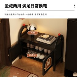 拓爵 中古风换鞋凳家用门口玄关可坐鞋柜2026新款小户型入户收纳穿鞋凳