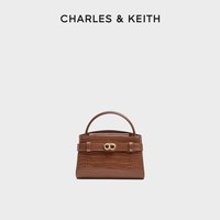 CHARLES & KEITH CK2-50270880 鳄鱼纹凯莉包女士手提包