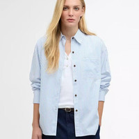Barbour 女士 Polly 条纹尖领纯棉衬衫