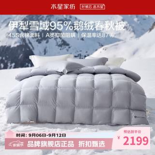 水星家纺 A类95%鹅绒春秋被芯防钻绒四季羽绒被子 寒域静暖抗菌鹅绒春秋被200cm×230cm