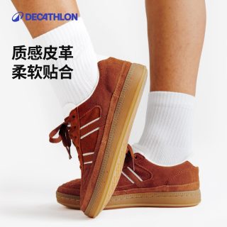 迪卡侬 运动休闲鞋2026新款德训鞋复古休闲百搭板鞋质感牛皮RFA2