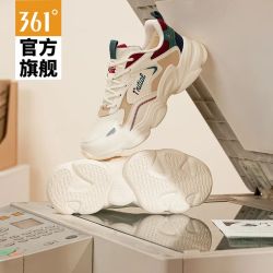361° 云朵男鞋运动鞋男秋冬加绒老爹鞋男厚底增高百搭休闲鞋子男款