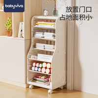 88VIP：babyviva 儿童移动旋转书架超大容量安全可靠玩具收纳书桌储物架 1组+1箱