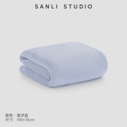SANLI 吸水速干加厚 海洋蓝 浴巾