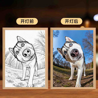 来图定制灯光画桌面摆件周边宿舍氛围灯led小夜灯房间相框