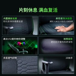 雷蛇 风神V2 X电竞椅人体工学办公家用电脑游戏座椅