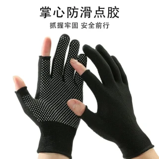 手套批发露二指手套男女防滑户外运动透气钓鱼触屏骑行耐磨弹力款