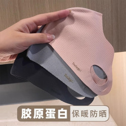 2025秋冬胶原蛋白防风口罩女防晒面罩防尘防寒保暖显瘦护眼角口罩