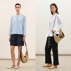 LESS 2026春新款收腰纯色含棉衬衫2Q2215780
