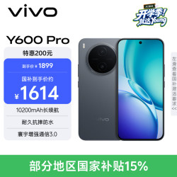 vivo Y600Pro 10200mAh蓝海电池 皓月黑 8GB+128GB 5G手机