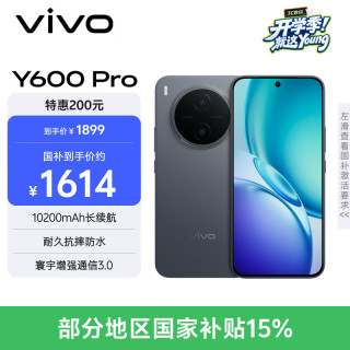 vivo Y600Pro 10200mAh蓝海电池 皓月黑 8GB+128GB 5G手机