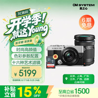 奥林巴斯 PEN系列 复古 微单相机+14-42mm镜头+40-150mm镜头  14-42mm,40-150mm 双头套机 F3.5 银