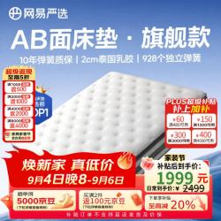 网易严选 AB面弹簧床垫软硬双面厚乳胶椰棕床垫席梦思1.8米1.5 180*200*25cmPro版