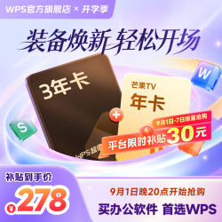 wps 超级会员3年卡+网易云黑胶会员年卡 办公软件