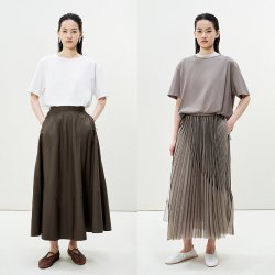 LESS 夏季全棉T恤女通勤休闲宽松圆领纯色百搭短袖上衣女2P5113640