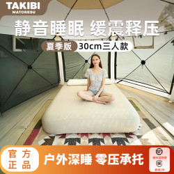 塔吉比 充气床垫拉丝自动气垫床户外露营打地铺午休深睡垫弹丝云床TPU30 三人+DC12V气泵