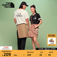 北面 8GVD QLI 宽松透气圆领短袖T恤 沙丘白 L