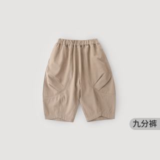 巴厘小猪 男童裤子洋气炸街工装裤宝宝春秋装长裤女童休闲裤春秋款外出裤子 浅咖 110