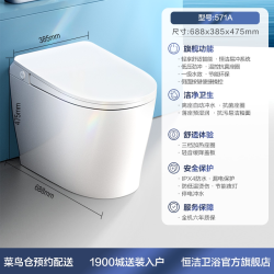 恒洁 571A 轻智能座圈加热离座冲水马桶