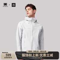 天石 鹅铠甲户外防风软壳徒步运动耐磨夹克登山透气高弹力2.0版G617 银桦灰 M