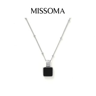 移动端：MISSOMA 方形孔雀石白母贝吊坠项链