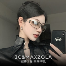 高级质感Y2K太阳眼镜金属镂空水银色2025女欧美个性辣妹拍照墨镜